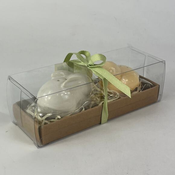 Chick Bunny Easter Salt Pepper Shaker Set New Hallmark Retired NOS Yellow White - Picture 2 of 6